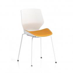 Cheap Stationery Supply of Florence White Frame Visitor Chair in Senna Yellow KCUP1539 59861DY Office Statationery