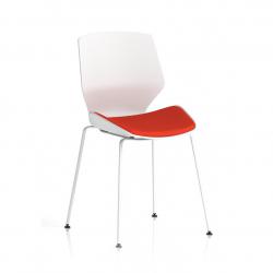 Cheap Stationery Supply of Florence White Frame Visitor Chair in Tabasco Red KCUP1535 59875DY Office Statationery