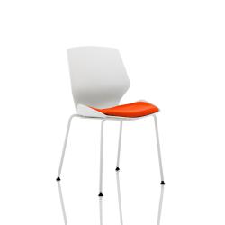 Cheap Stationery Supply of Florence White Frame Visitor Chair in Tabasco Red KCUP1535 59875DY Office Statationery