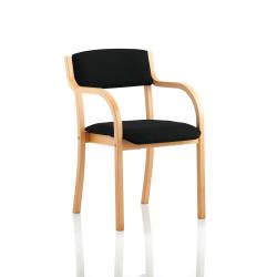 Cheap Stationery Supply of Madrid Visitor Chair Black With Arms BR000084 60162DY Office Statationery