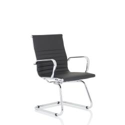 Cheap Stationery Supply of Nola Black Soft Bonded Leather Cantilever Chair OP000224 60302DY Office Statationery