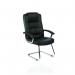 Moore Deluxe Soft Bonded Leather Cantilever Visitor Chair with Arms Black - KC0152 62269DY