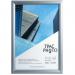 In the picture, you can see a sleek silver Hampton Frames Literature Holders Photo Album Co Inspire for Business PosterPhoto Snap Frame. The A3 Aluminium Frame has a plastic front and is perfect for displaying important documents or treasured photos.
