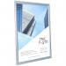 This photograph features a sleek A2 aluminium frame, with a clear plastic front, and a silver finish. The frame holds literature holders, photo albums, or business posters, perfect for inspiring your workspace.