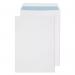 This photo shows a pack of 50 Blake Everyday Envelopes in C4 size. They are white in color and have a plain, pocket design. The envelopes are self-sealing and made of 90gsm paper. They measure 324x229mm, making them perfect for everyday use.