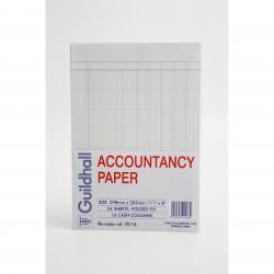 Cheap Stationery Supply of Guildhall Account Paper 298x203mm 16 Cash Column 24 Sheets 39/16Z 65916EX Office Statationery
