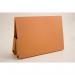 The picture shows a vibrant orange Exacompta Legal Guildhall Double Pocket Legal Wallet, made of sturdy 315gsm manilla material. It features a foolscap size and contains 25 pack of these wallets.