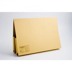Cheap Stationery Supply of Guildhall Double Pocket Legal Wallet Manilla Foolscap 315gsm Yellow (Pack 25) 66014EX Office Statationery