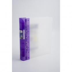 Cheap Stationery Supply of Guildhall GLX Ergogrip Ring Binder Polypropylene 8 Prongs Making 4 x 55mm Rings A4 Lilac (Pack 2) 66112EX Office Statationery