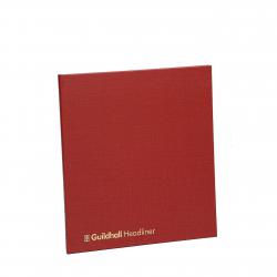 Cheap Stationery Supply of Guildhall Headliner Account Book Casebound 298x273mm 4 Debit 12 Credit 80 Pages Red 66196EX Office Statationery