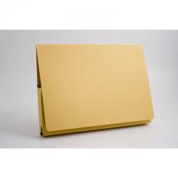 Cheap Stationery Supply of Guildhall Legal Wallet Manilla 356x254mm Full Flap 315gsm Yellow (Pack 50) 66385EX Office Statationery