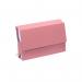 This picture features a stack of 25 Exacompta Legal Guildhall Probate Wallets in a vibrant pink color. Made of durable 315gsm manilla material, these wallets have a foolscap size and are perfect for organizing and protecting important documents.