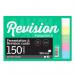 The photo shows a pack of 150 Sinclairs Card Indexing Silvine Revision and Presentation Cards. These cards are 152x102mm in size and come in assorted colors. Each card is ruled, providing organization and structure for your notes and presentations. The cards are neatly arranged and stacked in the photo, ready for use in any office or classroom setting.