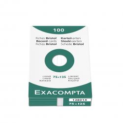 Cheap Stationery Supply of Exacompta Record Cards Ruled 125x75mm White (Pack 100) 13801X 67057EX Office Statationery