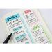 This picture shows a pack of Tombow Highlighters in assorted colors. The pack includes a MONO Edge Highlighter Pen with chisel and bullet tip in sizes 3.8mm and 0.8mm.