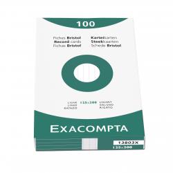 Cheap Stationery Supply of Exacompta Record Cards Ruled 200x125mm White (Pack 100) 13803X 67099EX Office Statationery