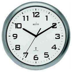 Cheap Stationery Supply of Acctim Cadiz Wall Clock Radio Controlled 255mm Silver 74137 67386AT Office Statationery