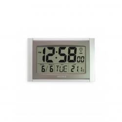 Cheap Stationery Supply of Acctim Stratus Digital Wall/Desk Clock Radio Controlled LCD 270x30x170mm Silver 74057SL 67442AT Office Statationery