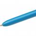 The image shows a pack of Bic Ballpoint Pens, each with a 1mm tip and a 0.32mm line. The pens come in a variety of colors, including blue, white, black, green, and red. They are all neatly stored in a convenient pack of 12, perfect for any writing or drawing task. The pens have a sleek design, with a blue and white barrel and a practical clip for easy storage. The ink colors are clearly labeled on the barrel, making it easy to choose the perfect pen for your needs. This pack of Bic Ballpoint Pens is a must-have for any office, school, or home.