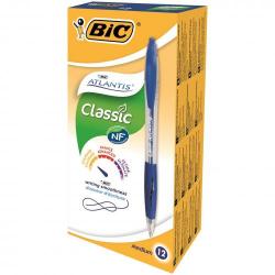 Cheap Stationery Supply of Bic Atlantis Retractable Ballpoint Pen 1mm Tip 0.32mm Line Blue (Pack 12) 68394BC Office Statationery