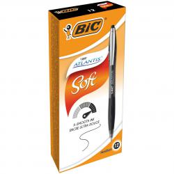 Cheap Stationery Supply of Bic Atlantis Premium Retractable Ballpoint Pen 0.32mm Line Black (Pack 12) 68401BC Office Statationery