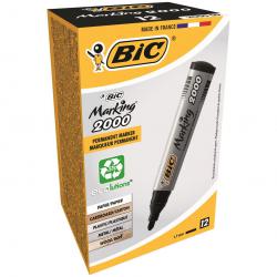 Cheap Stationery Supply of Bic Marking 2000 Permanent Marker Bullet Tip 1.7mm Line Black (Pack 12) 68443BC Office Statationery