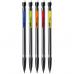The image features a pack of 12 Bic Matic Classic mechanical pencils with assorted color barrels, each containing HB 0.7mm lead. The sleek design of the pencils can be seen, along with the Bic logo and product name. The pencils are neatly arranged and ready for use.