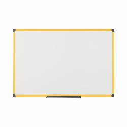 Cheap Stationery Supply of Bi-Office Ultrabrite Magnetic Lacquered Steel Whiteboard Yellow Aluminium Frame 900x600mm MA0315177 68545BS Office Statationery