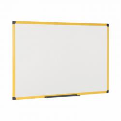 Cheap Stationery Supply of Bi-Office Ultrabrite Magnetic Lacquered Steel Whiteboard Yellow Aluminium Frame 1200x900mm MA0515177 68552BS Office Statationery