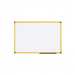 Cheap Stationery Supply of Bi-Office Ultrabrite Magnetic Lacquered Steel Whiteboard Yellow Aluminium Frame 1200x900mm MA0515177 68552BS Office Statationery