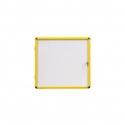 Cheap Stationery Supply of Bi-Office Ultrabite Magnetic Lockable Whiteboard Display Case Yellow Aluminium Frame 16 x A4 940x1288mm 68587BS Office Statationery