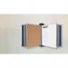 The photo shows a wall-mounted structure designed for flipping boards, with magnetic properties. Made by Bi-Silque, this accessory is perfect for organizing and displaying important information in a professional setting. The sleek design and high-quality materials add a modern touch to any workspace.