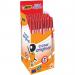 Bic Cristal Ballpoint Pen 1.0mm Medium Tip 0.32mm Line Red (Pack 50) - 8373612 68639BC