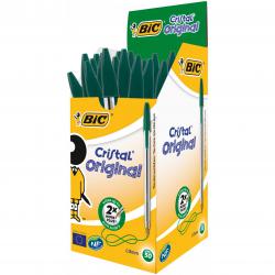 Cheap Stationery Supply of Bic Cristal Ballpoint Pen 1.0mm Tip 0.32mm Line Green (Pack 50) 68653BC Office Statationery