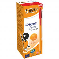 Cheap Stationery Supply of Bic Orange Ball Pen Fine Rd Pack of 20 Office Statationery