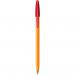 Bic Orange Ballpoint Pen 0.8mm Tip 0.30mm Line Red (Pack 20) - 1199110112 68702BC
