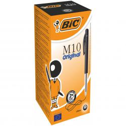 Cheap Stationery Supply of Bic M10 Clic Retractable Ballpoint Pen 1mm Tip 0.32mm Line Black (Pack 50) 68723BC Office Statationery