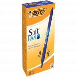 Cheap Stationery Supply of Bic SoftFeel Clic Retractable Ballpoint Pen 1mm Tip 0.32mm Line Blue (Pack 12) 68737BC Office Statationery