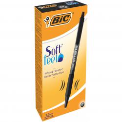 Cheap Stationery Supply of Bic SoftFeel Clic Retractable Ballpoint Pen 1mm Tip 0.32mm Line Black (Pack 12) 68744BC Office Statationery