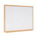 The picture shows a Bi-Silque Drywipe Board from Bi-Offices Earth-It line. The whiteboard has a non-magnetic melamine surface and is framed with a beautiful oak wood frame, measuring 900x600mm.