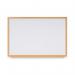 The photo shows a sleek and contemporary oak wood frame surrounding a smooth whiteboard surface. The non-magnetic melamine material allows for effortless writing and erasing, making it perfect for daily use. Its large size of 2400x1200mm provides ample space for writing and brainstorming ideas. This board is not only functional but also environmentally friendly as it is part of the Bi-Office Earth-It collection.