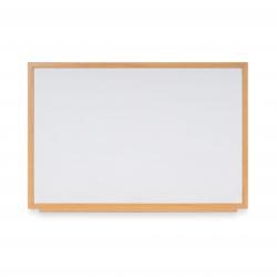 Cheap Stationery Supply of Bi-Office Earth-It Non Magnetic Melamine Whiteboard Oak Wood Frame 2400x1200mm 68923BS Office Statationery