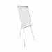 The picture shows a sleek, grey Bi-Silque flipchart easel, adorned with the Bi-Office Earth logo. The large 700x1000mm pad sits atop the easel, ready to be filled with ideas and notes. The easel stands tall with sturdy legs, providing a stable surface for presentations and brainstorming sessions. The clean lines and modern design make this flipchart easel a great addition to any office or classroom.