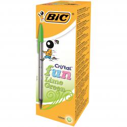 Cheap Stationery Supply of Bic Cristal Fun Lime Green Pack of 20 Office Statationery