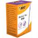 Bic Round Stic Grip Ballpoint Pen 1mm Tip 0.32mm Line Purple (Pack 40) - 920412 69059BC