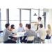 This photo shows a pack of six Bi-Silque Flipchart Pads, specifically the Bi-Office Earth-it Recycled Tabletop Flipchart Pad Self Stick A1 with 20 sheets per pad. The pads are in a bright and colorful design and the pack is neatly stacked together.