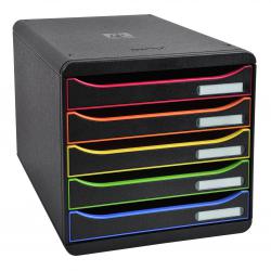 Cheap Stationery Supply of Exacompta Big Box Plus 5 Drawer Set Open Black/Harlequin/Black 69350EX Office Statationery