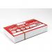 The picture features a set of white 127x76mm ValueX Record Cards, neatly stacked in a pack of 100. The cards are plain and suitable for use with a ValueX Card Indexing system. The pack is clearly labeled with the brand name and product description for easy identification. The cards appear sturdy and of good quality, making them perfect for storing important information and organizing data efficiently.
