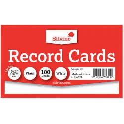 Cheap Stationery Supply of ValueX Record Cards Plain 127x76mm White (Pack 100) 70449SC Office Statationery