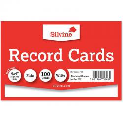 Cheap Stationery Supply of ValueX Record Cards Plain 152x102mm White (Pack100) 70456SC Office Statationery